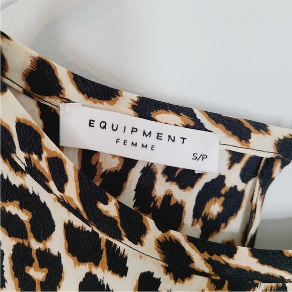 EQUIPMENT Aubrey Silk Dress Leopard Print S - Picture 3 of 7